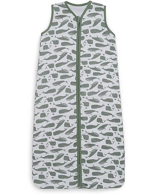 Jollein Sleeping Bag Muslin - Whales - Ash Green - 70cm - TOG 0,5 - 100% Cotton Sleeping Bags