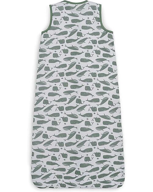 Jollein Sleeping Bag Muslin - Whales - Ash Green - 70cm - TOG 0,5 - 100% Cotton Sleeping Bags