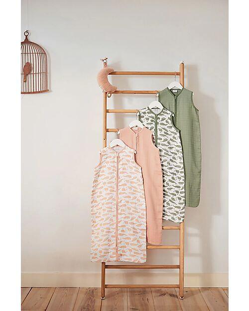 Jollein Sleeping Bag Muslin - Whales - Ash Green - 70cm - TOG 0,5 - 100% Cotton Sleeping Bags