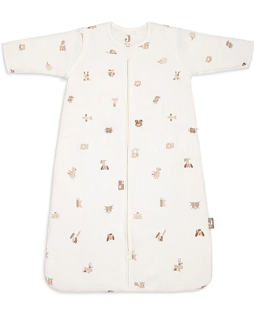 Jollein Sleeping Bag with Removable Sleeves - Animal Friends - 90 cm - TOG 2.5/3.5 Muslin Swaddle