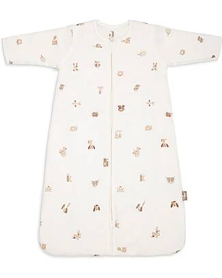Jollein Sleeping Bag with Removable Sleeves - Animal Friends - 90 cm - TOG 2.5/3.5 Muslin Swaddle