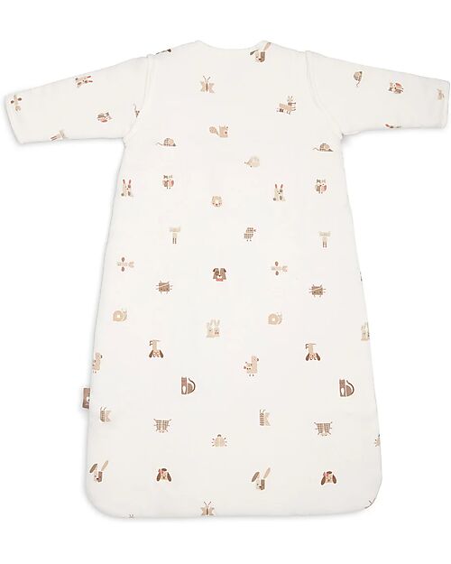 Jollein Sleeping Bag with Removable Sleeves - Animal Friends - 90 cm - TOG 2.5/3.5 Muslin Swaddle