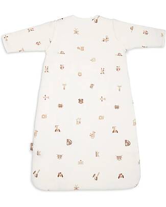 Jollein Sleeping Bag with Removable Sleeves - Animal Friends - 90 cm - TOG 2.5/3.5 Muslin Swaddle