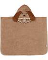 Jollein Terry Bath Poncho - Diego the Dog - Biscuit - 65x62 cm Towels And Flannels
