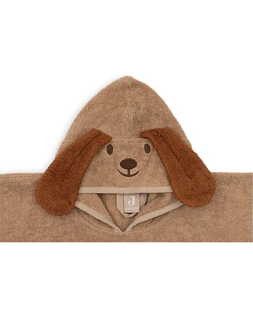Jollein Terry Bath Poncho - Diego the Dog - Biscuit - 65x62 cm Towels And Flannels