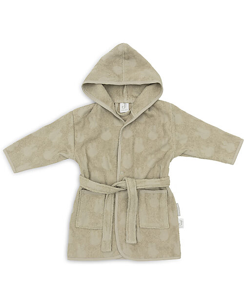 Jollein Terry Bathrobe - Miffy Jacquard - Olive Green Towels And Flannels