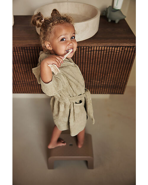Jollein Terry Bathrobe - Miffy Jacquard - Olive Green Towels And Flannels