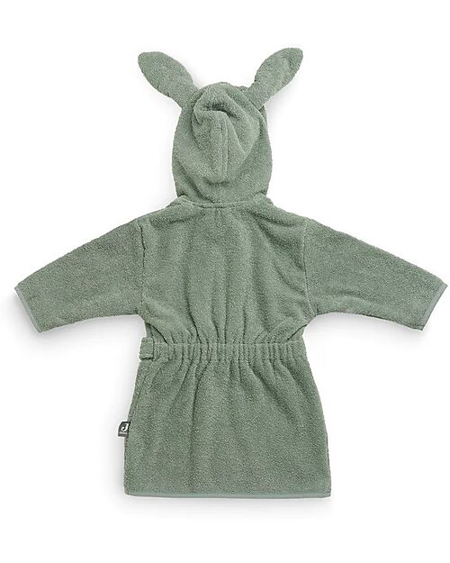Jollein Terry Bathrobe - With Hood - Ash Green Towels And Flannels