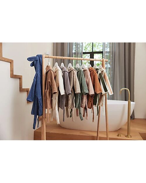 Jollein Terry Bathrobe - With Hood - Ash Green Towels And Flannels