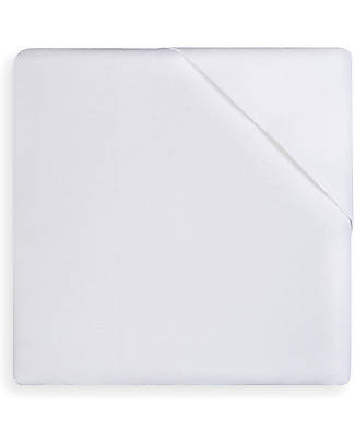 Jollein White Waterproof Flannel Cloth - 80x100 cm Bed Sheets