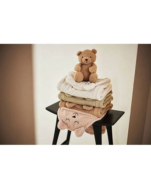 Jollein Wrap Blanket - Bear - 105x100cm- Velcro Strips Towels And Flannels