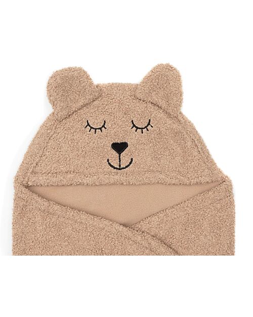 Jollein Wrap Blanket - Bear - 105x100cm- Velcro Strips Towels And Flannels