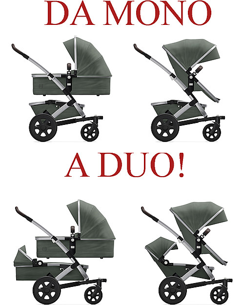 Joolz Geo² Complete Set  Pushchair + Pram, Marvellous Green - Mono & Duo Double Pushchairs