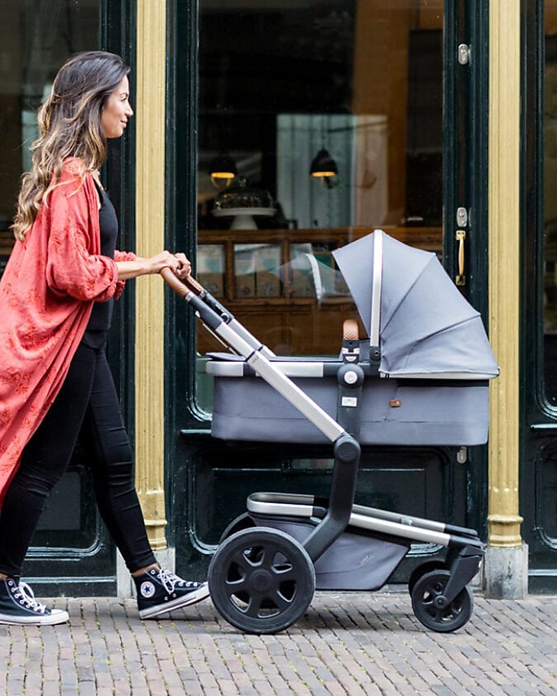 grey and tan pram