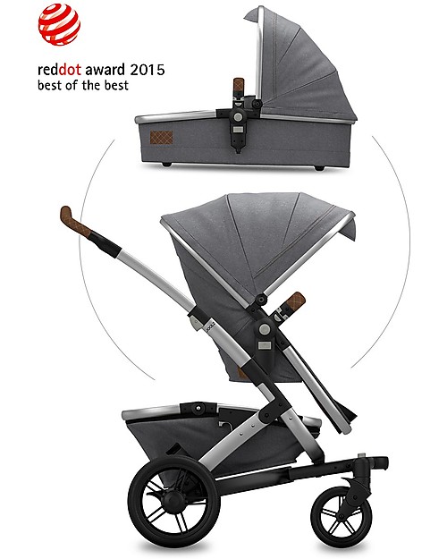 Joolz Joolz Geo Studio Mono Gris Travel System Pram Pushchair unisex bambini