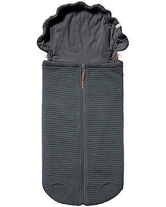 Joolz Ribbed Sleeping Bag, Anthracite, 100% Organic Cotton - 0/6 months Light Sleeping Bags