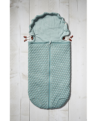 Joolz Sleeping Bag Honeycomb Nest Mint, 100% Organic Cotton - 0/6 months Light Sleeping Bags