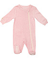 Juddlies Designs Breathe-Eze Babygrow with Non-Slip Feet, Pink - 100% cotton, breathing and warm Babygrows