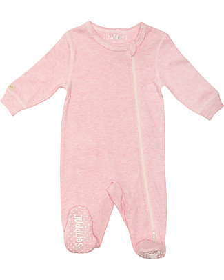 Juddlies Designs Breathe-Eze Babygrow with Non-Slip Feet, Pink - 100% cotton, breathing and warm Babygrows