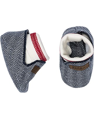 Juddlies Designs Cottage Collection Baby Shoes, Lake Blue - 100% Organic Cotton Shoes