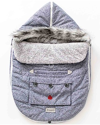 Juddlies Designs Infant Car Seat & Stroller Bag, Salt & Pepper Grey Footmuffs