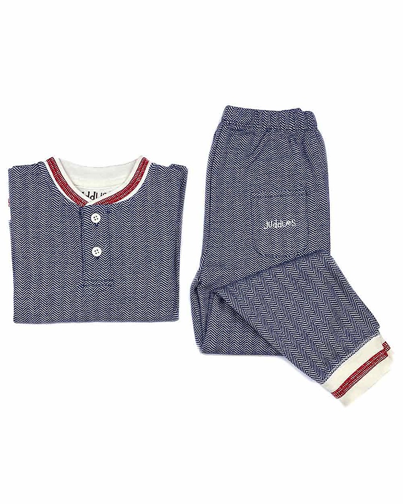 Juddlies Designs Long Sleeved Pyjiama 2 pieces, Lake Blue, Cottage  Collection - 100% Organic Cotton unisex (bambini)