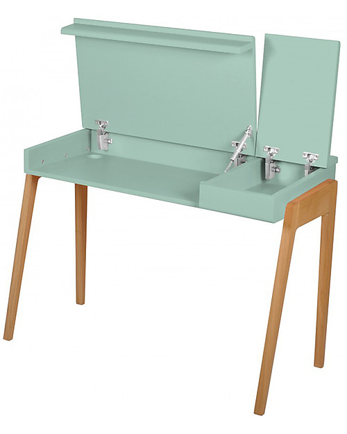 Jungle by Jungle My Great Pupitre, Wooden Desk - Bleached Oak/Celadon green - Ideal from 6 years! Desks