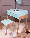 Jungle by Jungle My Little Pupitre, Wooden Children Desk - Bleached Oak/Mint - Ideal from 3 to 6 years! Desks