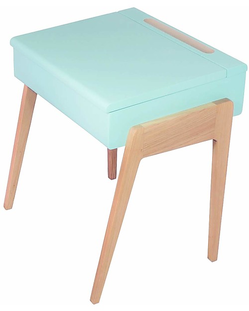Jungle by Jungle My Little Pupitre, Wooden Children Desk - Bleached Oak/Mint - Ideal from 3 to 6 years! Desks