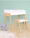 Jungle by Jungle My Little Pupitre, Wooden Children Desk - Bleached Oak/White - Ideal from 3 to 6 years! Desks
