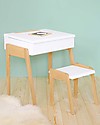 Jungle by Jungle My Little Pupitre, Wooden Children Desk - Bleached Oak/White - Ideal from 3 to 6 years! Desks