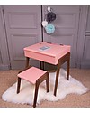 Jungle by Jungle My Little Pupitre, Wooden Children Desk - Walnut/Old Pink - Ideal from 3 to 6 years! Desks