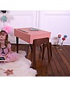 Jungle by Jungle My Little Pupitre, Wooden Children Desk - Walnut/Old Pink - Ideal from 3 to 6 years! Desks
