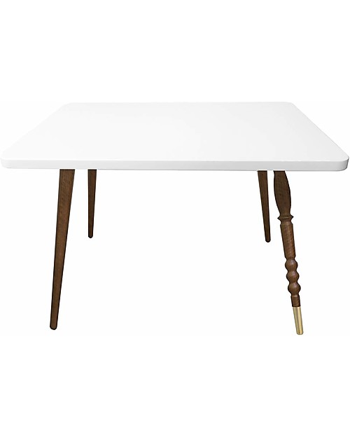 Jungle by Jungle Rectangle Coffee Table My Lovely Ballerine - White - Walnut and Brass - Height 47 cm Tables And Chairs