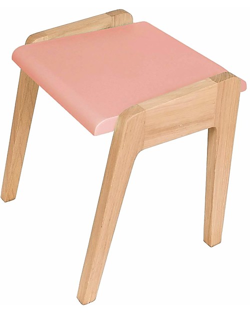 Jungle by Jungle Wooden Stool foMy Little Pupitre Children Desk - Bleached Oak/Old Pink - Ideal from 3 to 6 years! Stools
