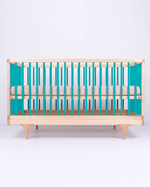 Kalon Studios Caravan Crib Blue - Converts to Junior Bed 0-6 years Cots and Cotbeds