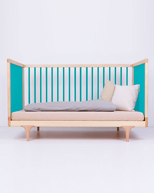 Kalon Studios Caravan Crib Blue - Converts to Junior Bed 0-6 years Cots and Cotbeds