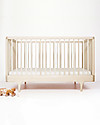 Kalon Studios Caravan Crib Raw Maple Wood - Converts to Junior Bed 0-6 Years Cots and Cotbeds