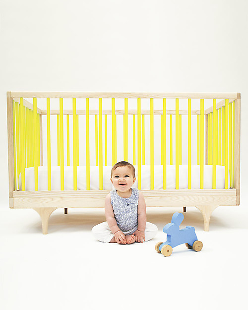 Kalon Studios Caravan Crib Yellow - Converts to Junior Bed 0-6 Years Cots and Cotbeds