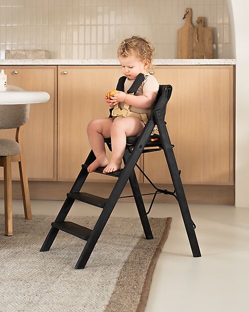 KAOS KLAPP 5-Point Belt + Cushion Set for Convertible Chair - Black Accessories for High Chairs