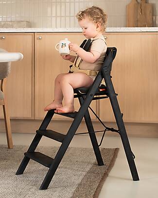 KAOS KLAPP 5-Point Belt + Cushion Set for Convertible Chair - Black Accessories for High Chairs