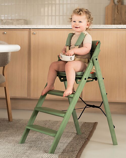 KAOS KLAPP 5-Point Belt Set + Cushion for Convertible Chair - Green Accessories for High Chairs