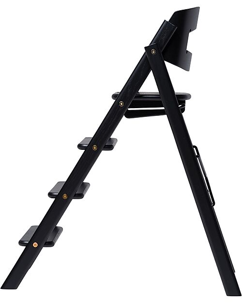 KAOS KLAPP High Chair - Black - Foldable Space-Saving - Oak Wood High Chairs