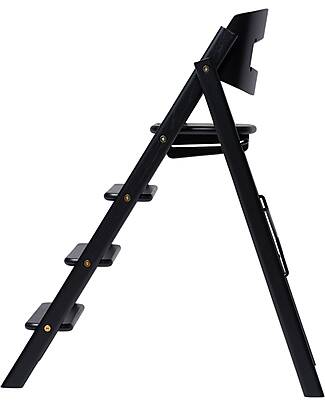 KAOS KLAPP High Chair - Black - Foldable Space-Saving - Oak Wood High Chairs