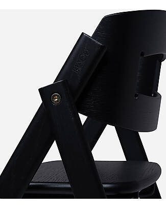 KAOS KLAPP High Chair - Black - Foldable Space-Saving - Oak Wood High Chairs