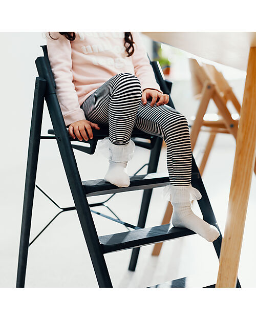 KAOS KLAPP High Chair - Charcoal Black - Foldable Space-Saving - 100% Recycled Materials High Chairs
