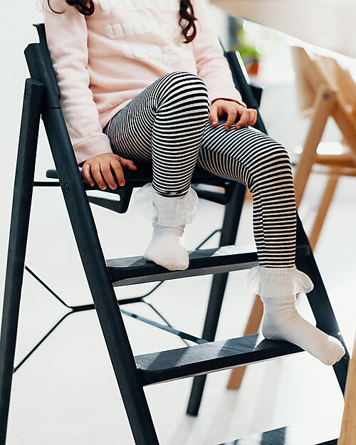 KAOS KLAPP High Chair - Charcoal Black - Foldable Space-Saving - 100% Recycled Materials High Chairs