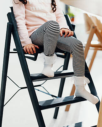 KAOS KLAPP High Chair - Charcoal Black - Foldable Space-Saving - 100% Recycled Materials High Chairs
