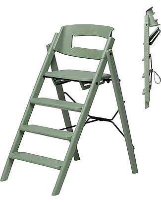 KAOS KLAPP High Chair - Mineral Green - Foldable Space-Saving - 100% Recycled Materials High Chairs