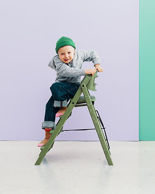 KAOS KLAPP High Chair - Mineral Green - Foldable Space-Saving - 100% Recycled Materials High Chairs